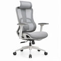 Sedia ergonomica girevole in rete Grigio Chiaro/Grigio Scuro/Bianco, 66 x 66 x 118-128 cm