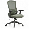 Sedia ergonomica girevole verde oliva e nera con schienale alto in rete, 62 x 60 x 110-120 cm