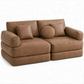 Divano 2 Posti Marrone in Microfibra 180 x 100 x 85 cm